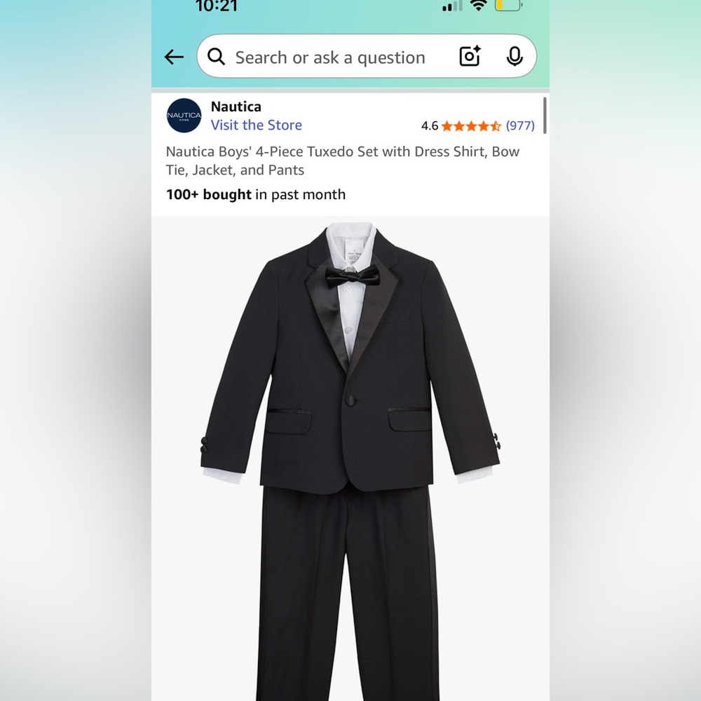 Nautica Black toddler Suit Set